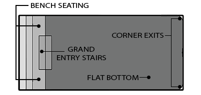 classic model fiberglass swimming pool feature diagram