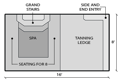 The Resort spa tanning ledge combination