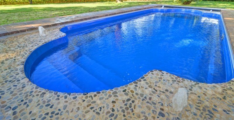 roman model inground fiberglass swimming pool